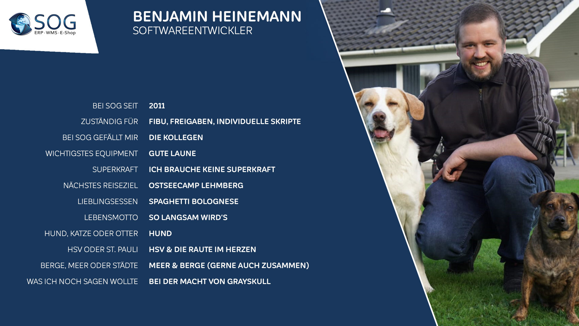 Inside SOG: Mitarbeitervorstellung Benjamin Heinemann