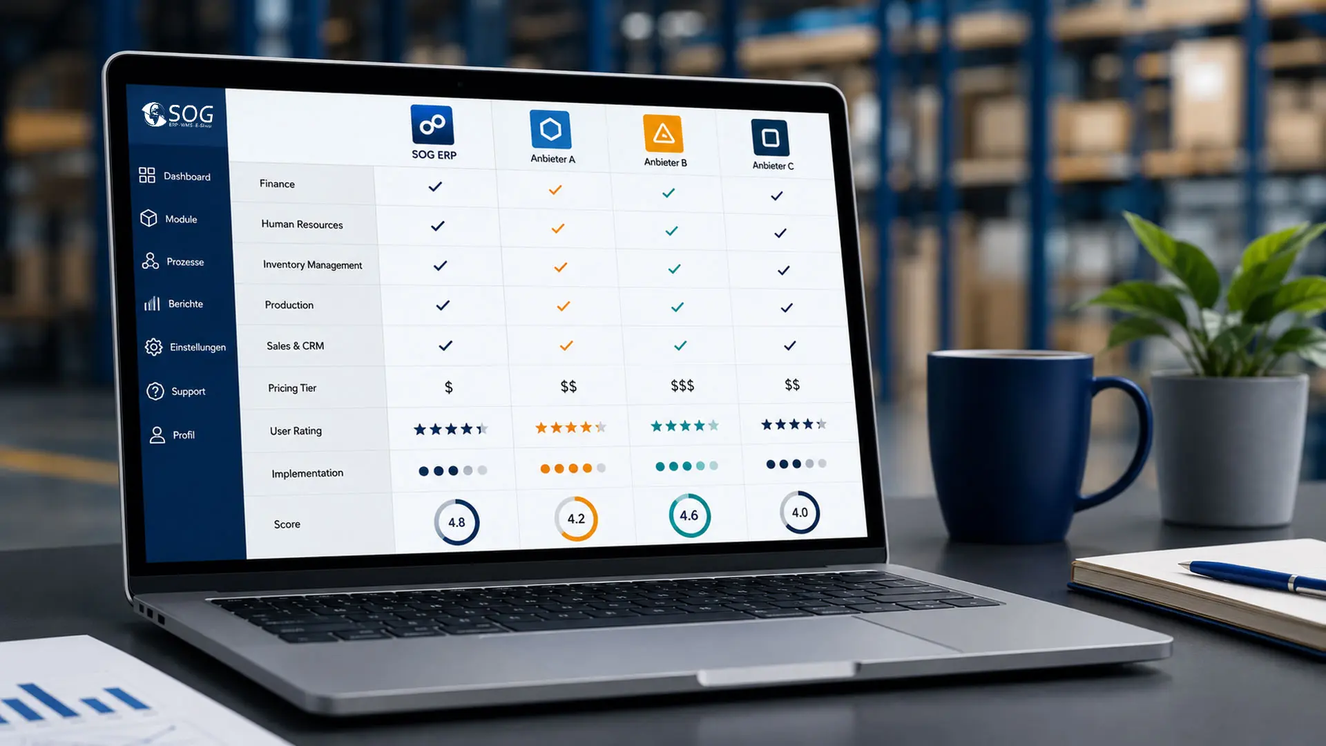 ERP-Systemvergleich: Anbieter vs. Anbieter vs. spezialisierte Lösungen
