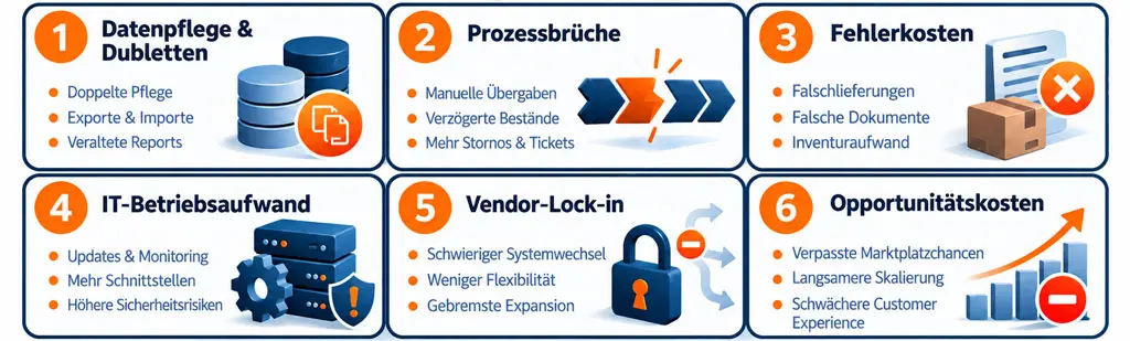 Versteckte Kosten bei Insellösungen