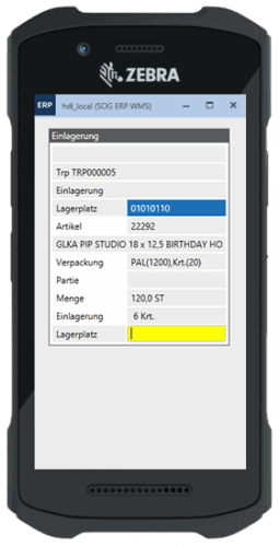 SOG WMS Einlagerung SOG WMS Einlagerung